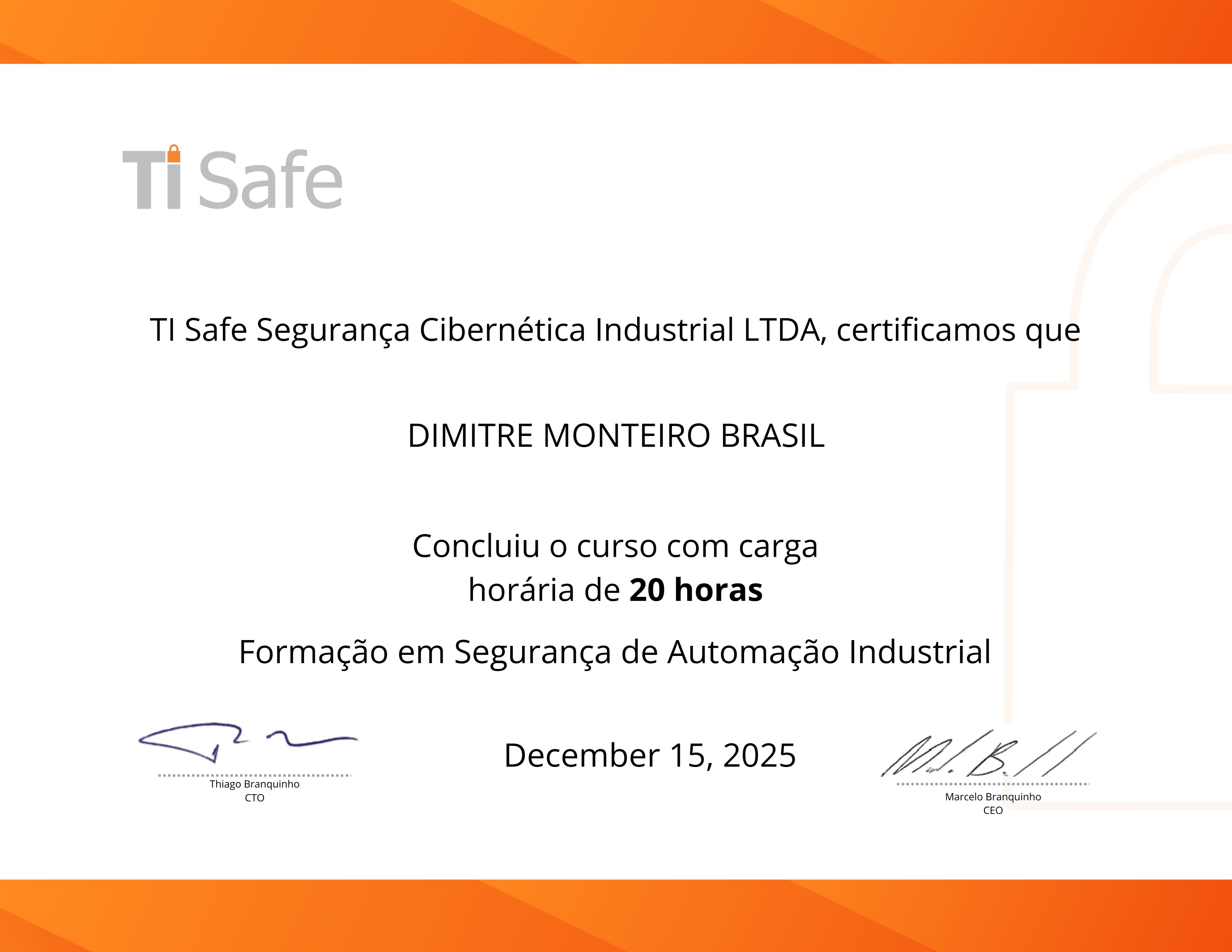 Formação em Segurança de Automação Industrial