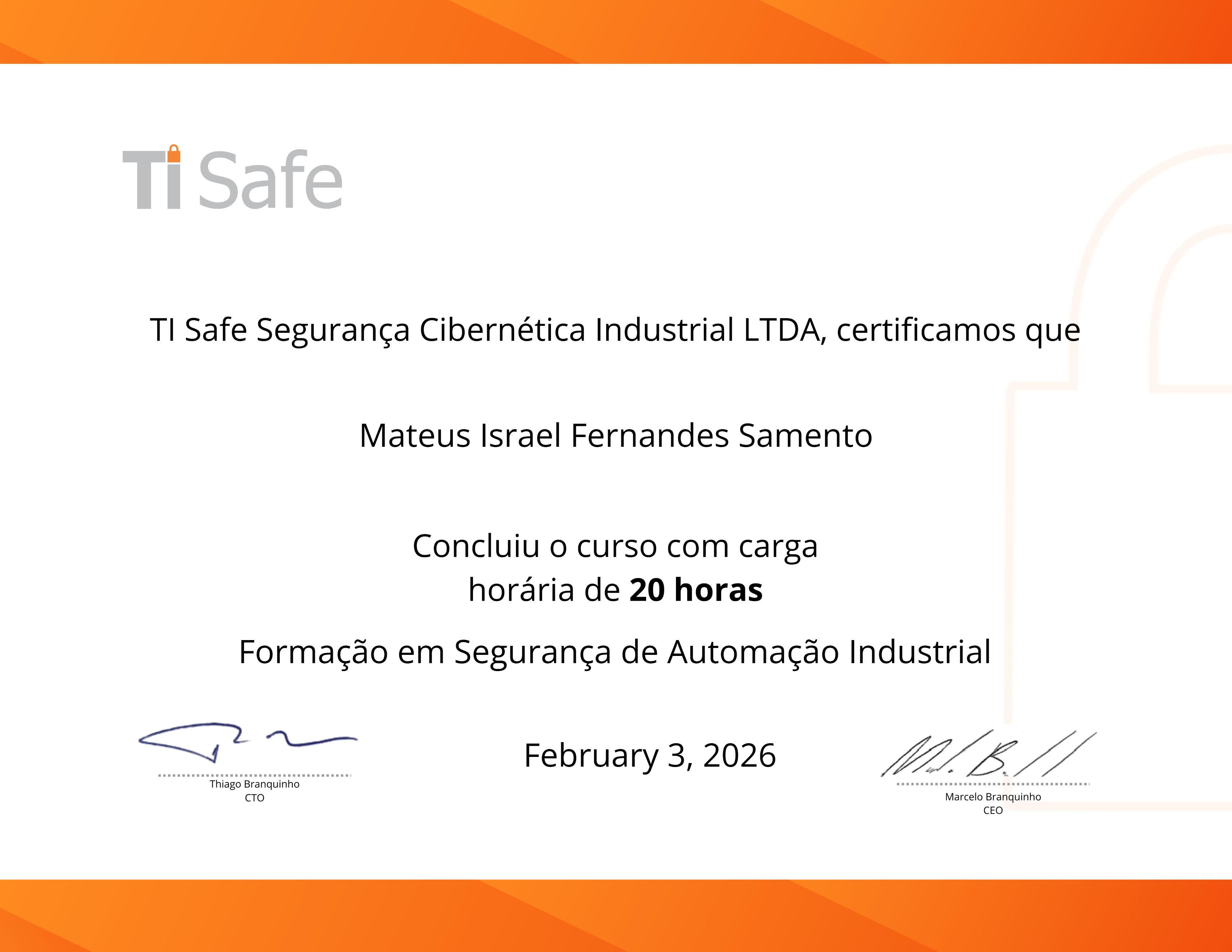 Formação em Segurança de Automação Industrial